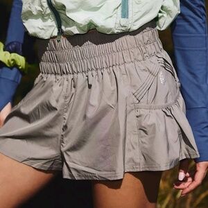 NWOT Free People  Movement Women's Get Your Flirt On Shorts Medium Sage Stone